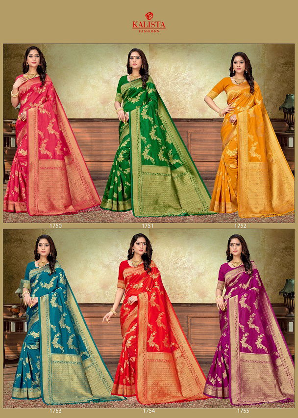 Kalista Varsha Letest Fency Festive Wear Designer Banarasi Silk Saree Collection 